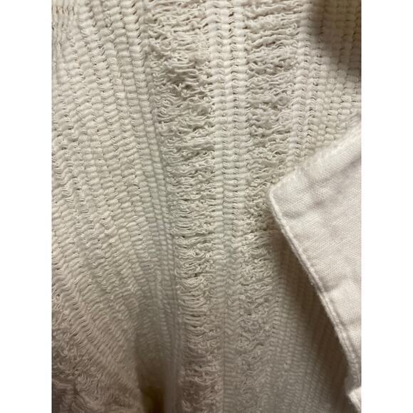 Free People Distressed White Cardigan‎ Blazer Sweater Top Women Casual Boho XS - Picture 8 of 9